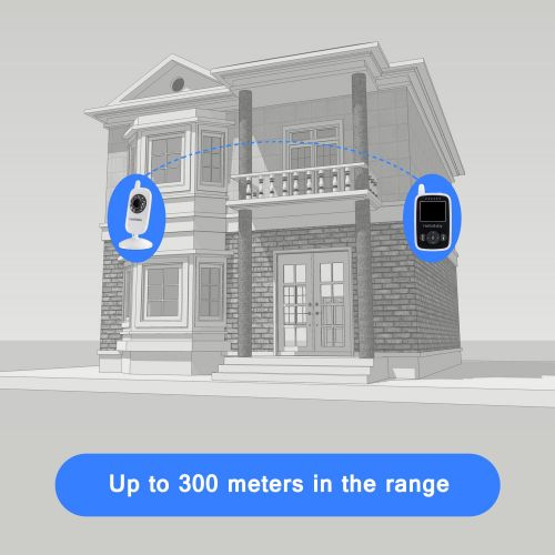  [아마존베스트]HelloBaby Hello Baby Wireless Video Baby Monitor with Digital Camera HB24, Night Vision Temperature Monitoring...