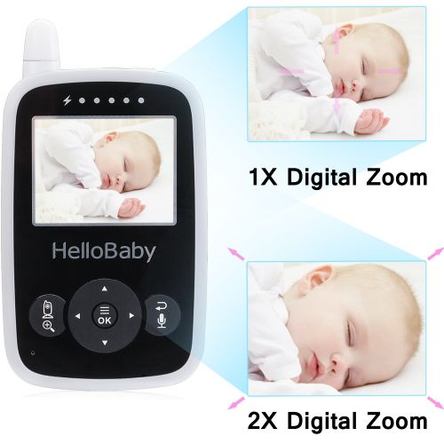  [아마존베스트]HelloBaby Hello Baby Wireless Video Baby Monitor with Digital Camera HB24, Night Vision Temperature Monitoring...