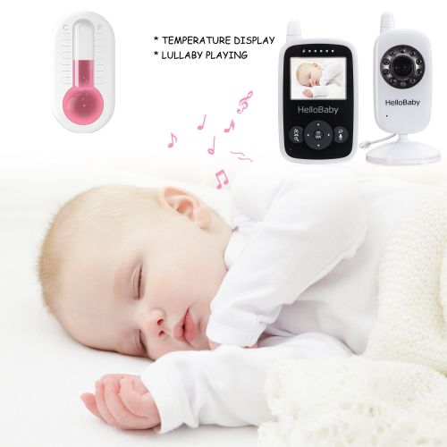  [아마존베스트]HelloBaby Hello Baby Wireless Video Baby Monitor with Digital Camera HB24, Night Vision Temperature Monitoring...