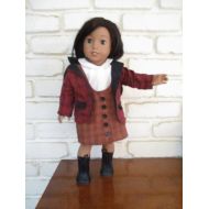 HelloDollyCouture WALK IN the Country 3 Piece Outfit Blazer Jumper and Blouse for American Girl and Other 18 Inch Dolls