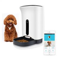 Hellofishly Pet Smart Feeder,Cat and Dog Automatic Eating,Feeding Tools,Control Your pets Feeding from Your Smartphone,Video APP Food Dispenser