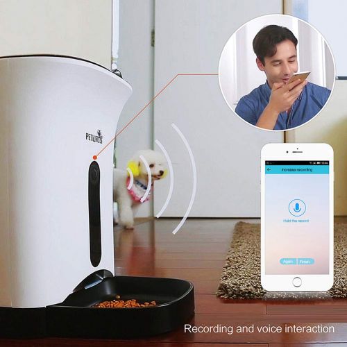  Hellofishly Pet Smart Feeder,Cat and Dog Automatic Eating,Feeding Tools,Control Your pets Feeding from Your Smartphone,Video APP Food Dispenser