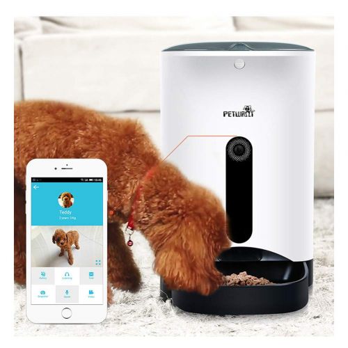 Hellofishly Pet Smart Feeder,Cat and Dog Automatic Eating,Feeding Tools,Control Your pets Feeding from Your Smartphone,Video APP Food Dispenser