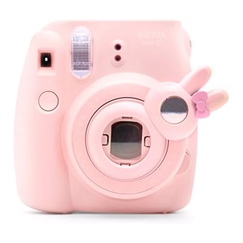  HelloHelio Cute Bunny Selfie and Close Up Lens Shot Mirror Compatible for Fujifilm Mini 8 Mini 9 Polaroid PIC-300 Hellokitty Instant Camera (Pink Bunny)