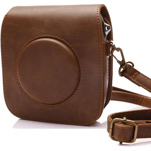  for Fujifilm Instax Square SQ10 Camera, Classic Vintage PU Leather Compact Case Bag with Adjustable Shoulder Strap to Protect Fuji instax SQ10 Camera by HelloHelio-Brown