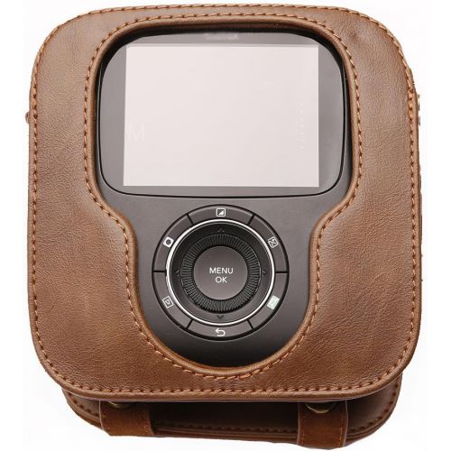  for Fujifilm Instax Square SQ10 Camera, Classic Vintage PU Leather Compact Case Bag with Adjustable Shoulder Strap to Protect Fuji instax SQ10 Camera by HelloHelio-Brown