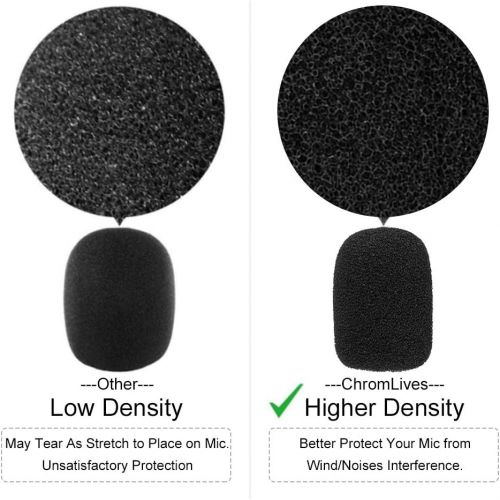  [아마존베스트]Hellomagic 15 Piece Foam Microphone Windscreen Reverse Microphones/Headsets Mini Size Black