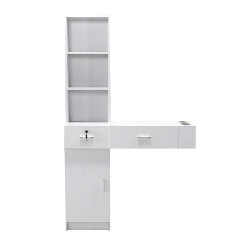  Hellowland hellowland Hair Styling Station Wall Mount Beauty Salon Spa Mirrors Station Hair Styling Station Desk (White)