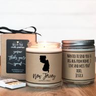 Helloyoucandles New Jersey Scented Candle - Homesick Gift | Feeling Homesick | State Scented Candle | Moving Gift | College Student Gift | State Candles