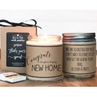 Helloyoucandles Congrats on your Happy New Home Candle Gift - Scented Soy Candle Greeting - Housewarming Gift | Moving Gift | New Home Gift | Hostess Gift