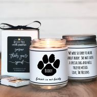 Helloyoucandles Forever in our Hearts Soy Candle | Loss of Pet Gift | Loss of Dog Gift | Loss of Cat Gift | Condolence Gift | Send a Gift | Pet Passing
