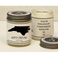 Helloyoucandles North Carolina Scented Candle - Homesick Gift | Feeling Homesick | State Scented Candle | Moving Gift | College Student Gift | State Candles