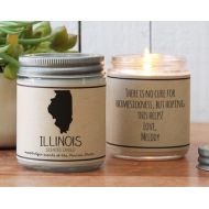 Helloyoucandles Illinois Scented Candle - Homesick Gift | Feeling Homesick | State Scented Candle | Moving Gift | College Student Gift | State Candles