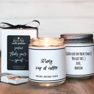 Helloyoucandles Strong Cup of Coffee Scented Candle - 9 oz Candle | Scented Soy Candle | Coffee Candle | Candle Handmade | Personalized Candle | Candle Gift