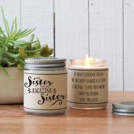 Helloyoucandles My Sister Has An Amazing Sister Candle | Sister Gift | Gift for Sister | Sister Candle | Personalized Sister Gift | Candle Gift for Sister