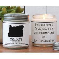 Helloyoucandles Oregon Scented Candle - Homesick Gift | Feeling Homesick | State Scented Candle | Moving Gift | College Student Gift | State Candles