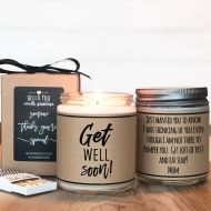 Helloyoucandles Get Well Soon Candle Gift - Candle Greeting - Cheer Up Gift | Get Well Gift | Accident Gift | Well Wishes Gift | Injury Gift
