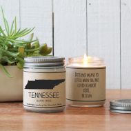 Helloyoucandles Tennessee Scented Candle - Homesick Gift | I Love Tennessee | State Scented Candle | Moving Gift | College Student Gift | State Candles
