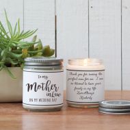 Helloyoucandles To my Mother In Law on my Wedding Day - Bridal Party Candle | Bridal Party Card | Mother in Law Wedding Gift | Sister Wedding Card | Wedding