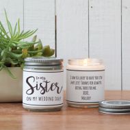 Helloyoucandles To my Sister on my Wedding Day - Sister Wedding Gift | Sister Wedding Card | Gift for Sister | Sister Bridesmaid Gift | Bridal Gift