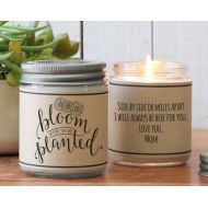 Helloyoucandles Bloom Where you are Planted Candle Gift - Scented Soy Candle Greeting - Inspiration Gift | Gift for Her | Housewarming Gift | Friend Gift