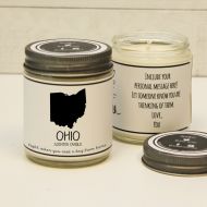 Helloyoucandles Ohio Scented Candle - Homesick Gift | Miss Home Gift | State Scented Candle | Moving Gift | College Student Gift | State Candles
