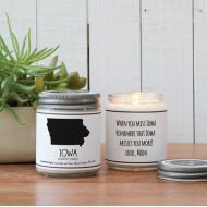 Helloyoucandles Iowa Scented Candle - Homesick Gift | State Scented Candle | Moving Gift | College Student Gift | Iowa Lover | Iowa State