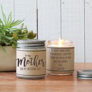 /Helloyoucandles To my Mother on my Wedding Day - Bridal Party Candle | Bridal Party Card | Mother in Law Wedding Gift | Sister Wedding Card | Wedding