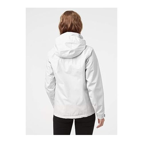  Helly-Hansen Women's Aden Waterproof Windproof Breathable Packable Hood Rain Coat Jacket