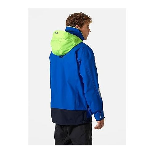  Helly-Hansen Pier 3.0 Coastal Sailing Jacket for Men - Waterproof, Windproof, and Breathable, with Packable Neon Yellow Hood