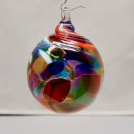 /HelwigArtGlass Hand Blown Glass Christmas Ornament (Color Name: Fabulous)