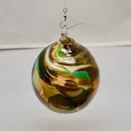 /HelwigArtGlass Hand Blown Glass Christmas Ornament (Color Name: Rainbow Trout)