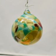 HelwigArtGlass Hand Blown Glass Christmas Ornament (Color Name: Beach)