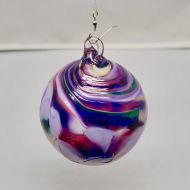 HelwigArtGlass Hand Blown Glass Christmas Ornament (Color Name: Rhapsody Dream)