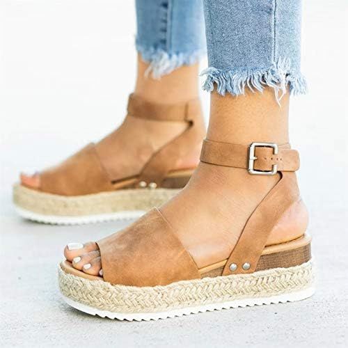  Hemlock Wedge Sandal for Women, High Platform Sandals Thick Bottom Belt Buckle Shoes Fish Mouth Sandals