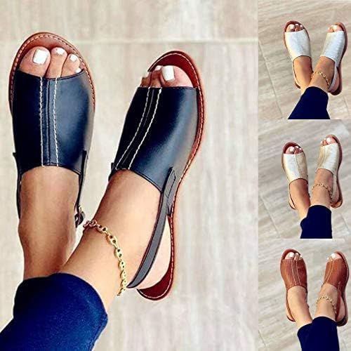  Hemlock Summer Flats Sandals Womens Peep Toe Sandals Dress Party Shoes Slip On Low Heeled Platforms Beach Sandals Slippers