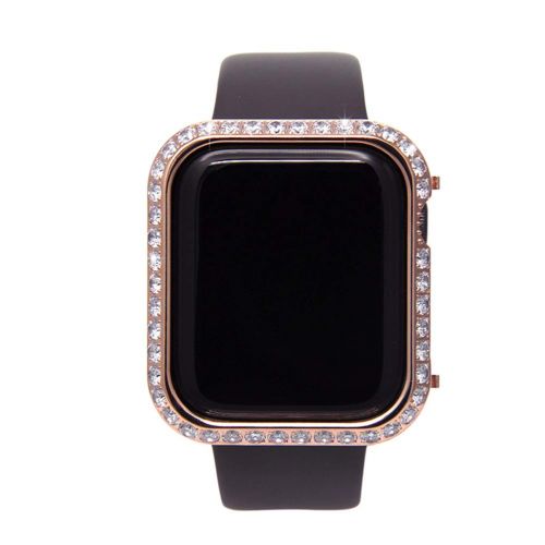  Hemobllo Jewelry Watch Frame for Apple Watch Protector case Crystal Diamonds Frame Watch Cover for Apple iwatch Series 4 Shell 40mm (Rose Gold)