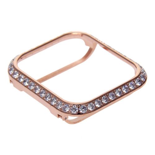  Hemobllo Jewelry Watch Frame for Apple Watch Protector case Crystal Diamonds Frame Watch Cover for Apple iwatch Series 4 Shell 40mm (Rose Gold)