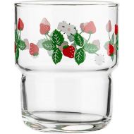 [아마존베스트]Hemoton Glass Coffee Cups Drinking Glasses Glass Mugs with Strawberry Pattern for Drinks Water Juice Cocktail