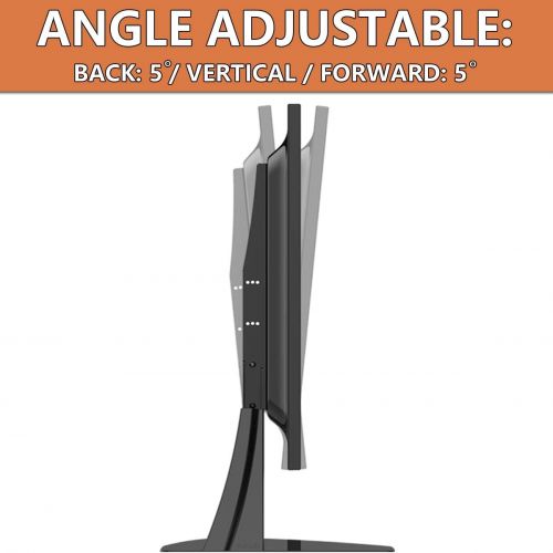  [아마존베스트]Hemudu Universal Table Top TV Stand Base VESA Pedestal Mount for 27 inch to 55 inch TVs with Cable Management and Height Adjustment,Holds up to 125lbs