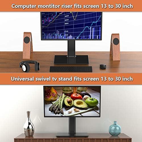  [아마존베스트]Hemudu Monitor Stand Table Stand for 13 - 32 Inch Monitors, Swivelling, Tilting, Rotating, Height-Adjustable Black