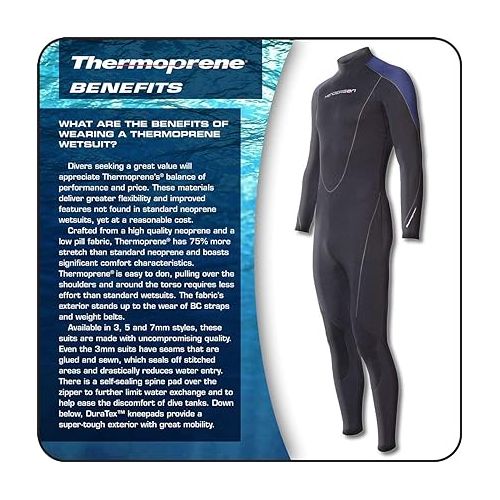  Henderson Man Thermoprene Jumpsuit (Back Zip) 5mm Scuba Wetsuit
