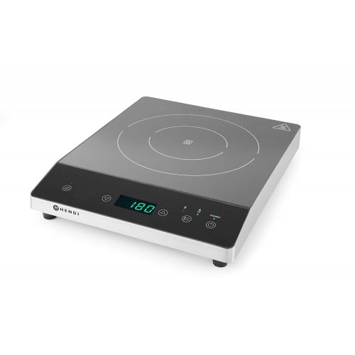  [아마존베스트]HENDI Induction hob, induction hob, induction hob, touch control, pans with base with diameter of 120 - 260 mm, 230 V, 2000 W, 294 x 374 x 56 mm, stainless steel.