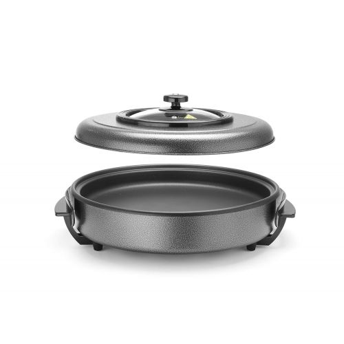  [아마존베스트]HENDI Party pan, electric pan, induction hob, suitable for frying, frying and keeping warm, 230 V, 1400 W, diameter 400 x height 190 mm, aluminium