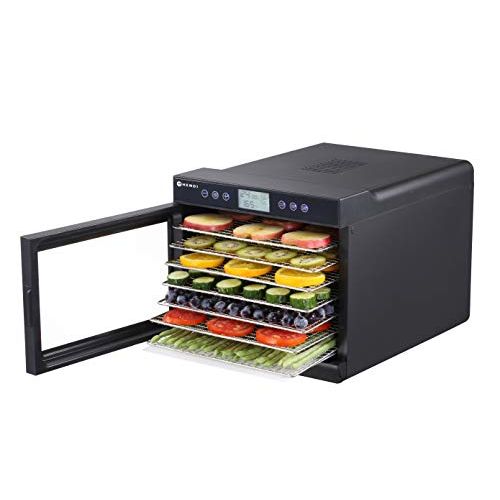  [아마존베스트]HENDI Doerrautomat, Dehydrator, Doerrgerat, 7 Blechen, fuer Lebensmittel, Obst- Fleisch- Fruechte-, Gemuese-, Fisch-, Krautern Trockener, 230V, 500W, 345x450x(H)315mm, Edelstahl