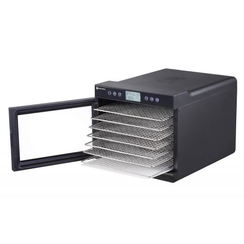  [아마존베스트]HENDI Doerrautomat, Dehydrator, Doerrgerat, 7 Blechen, fuer Lebensmittel, Obst- Fleisch- Fruechte-, Gemuese-, Fisch-, Krautern Trockener, 230V, 500W, 345x450x(H)315mm, Edelstahl