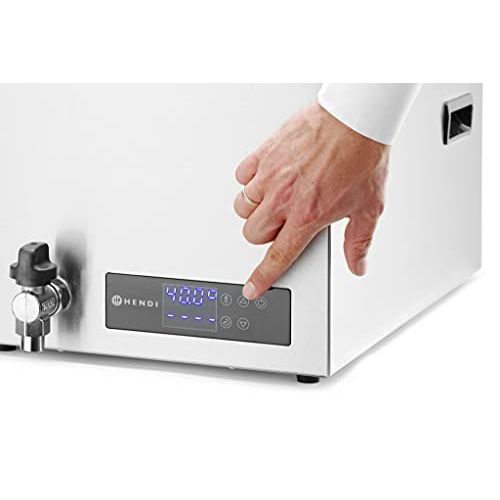  [아마존베스트]HENDI Sous-Vide device, with 6-piece spacer and drain tap, vacuum food in water bath, temperature range: 35 °C to 90 °C, GN 1/1, 20 L, 230 V, 600 W, 600 x 330 x (H) 300 mm, stainle