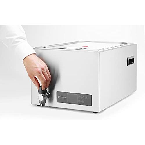  [아마존베스트]HENDI Sous-Vide device, with 6-piece spacer and drain tap, vacuum food in water bath, temperature range: 35 °C to 90 °C, GN 1/1, 20 L, 230 V, 600 W, 600 x 330 x (H) 300 mm, stainle