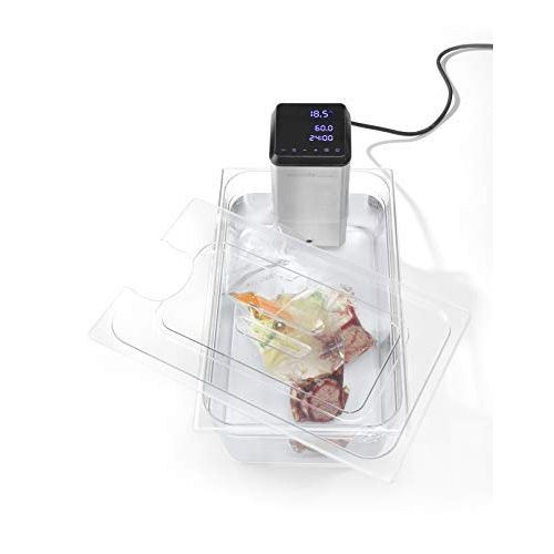  [아마존베스트]HENDI Gastronorm lid with sous vide stick cut-out, for gastronorm containers, temperature-resistant from -40° to 110°C, dishwasher-safe, GN 1/2, 265x325 mm, transparent, polycarbon