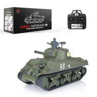 Heng Long 2.4Ghz TK6.0 1/16 Scale Radio Remote Control US M4A3 Sherman (105mm Howitzer) Tank Air Soft RC Battle Tank Smoke & Sound